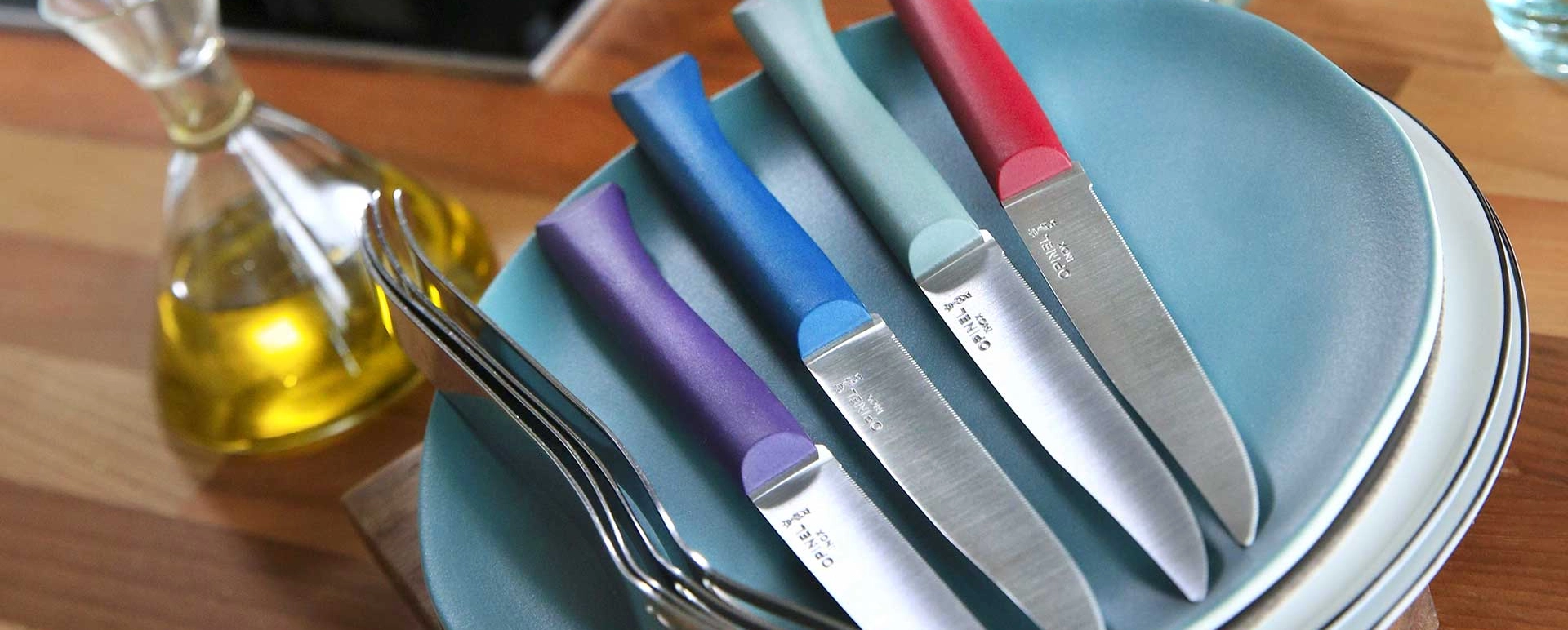 Table knives with polymer handle