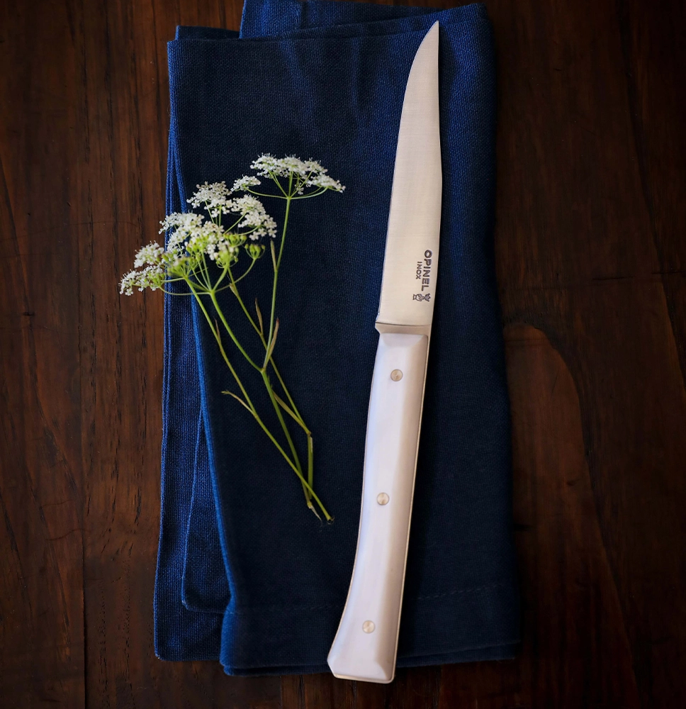 Coffret de 4 couteaux de table Facette Blanc