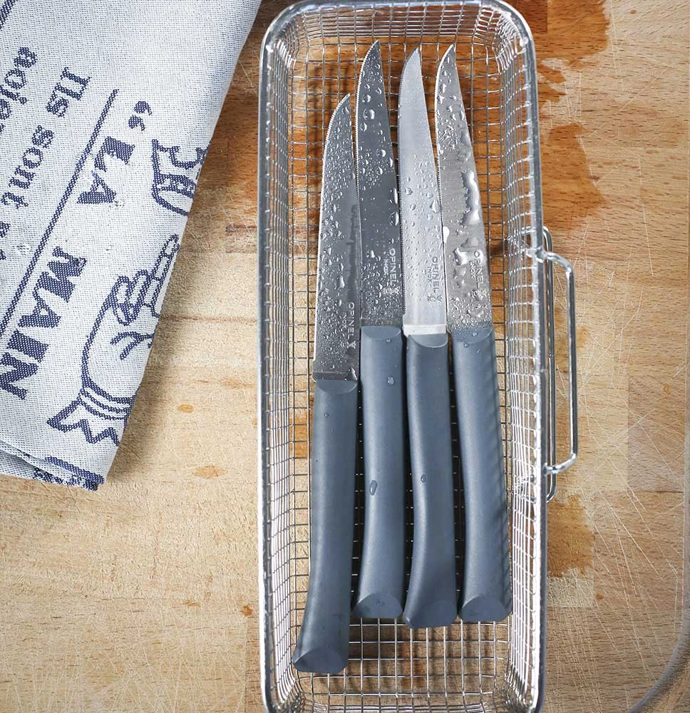 Messerset 4 Tafelmesser Bon Appétit + Anthrazit