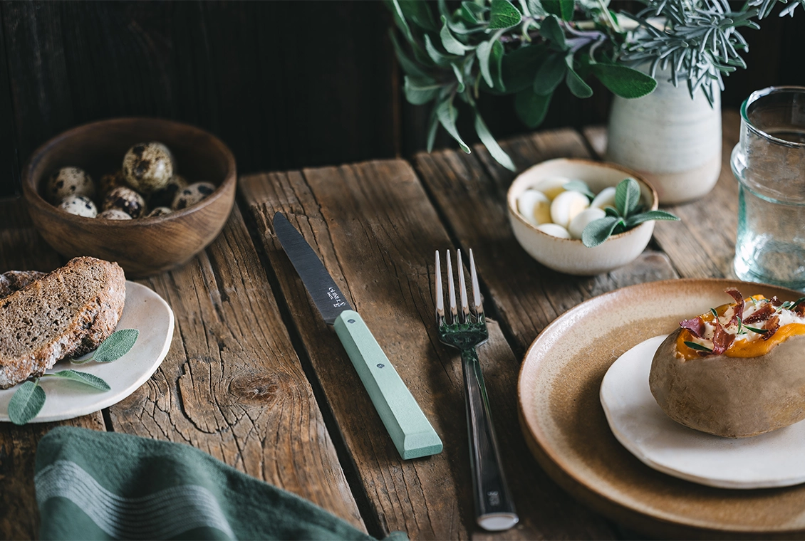 Coffret de 4 couteaux de table N°125 Bon Appétit Sauge