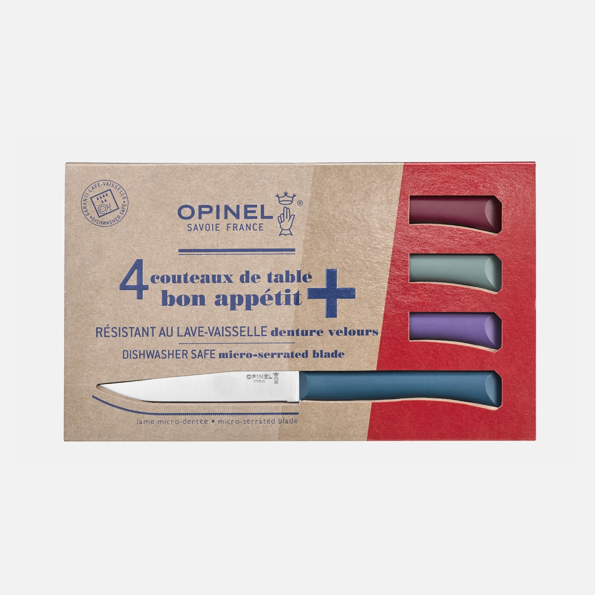 Set of 4 table knives N°125 Bon Appetit + Glam (variegated colours)