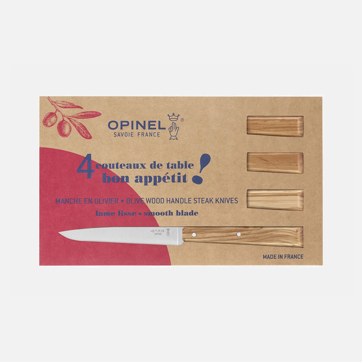 Coffret de 4 couteaux de table  N°125 Bon Appétit Sud