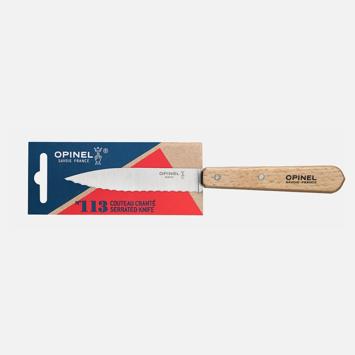 Serrated knife N°113 Natural