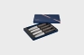 Coffret de 4 couteaux de table Facette Frêne sombre