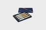 Coffret de 4 couteaux de table Facette Olivier
