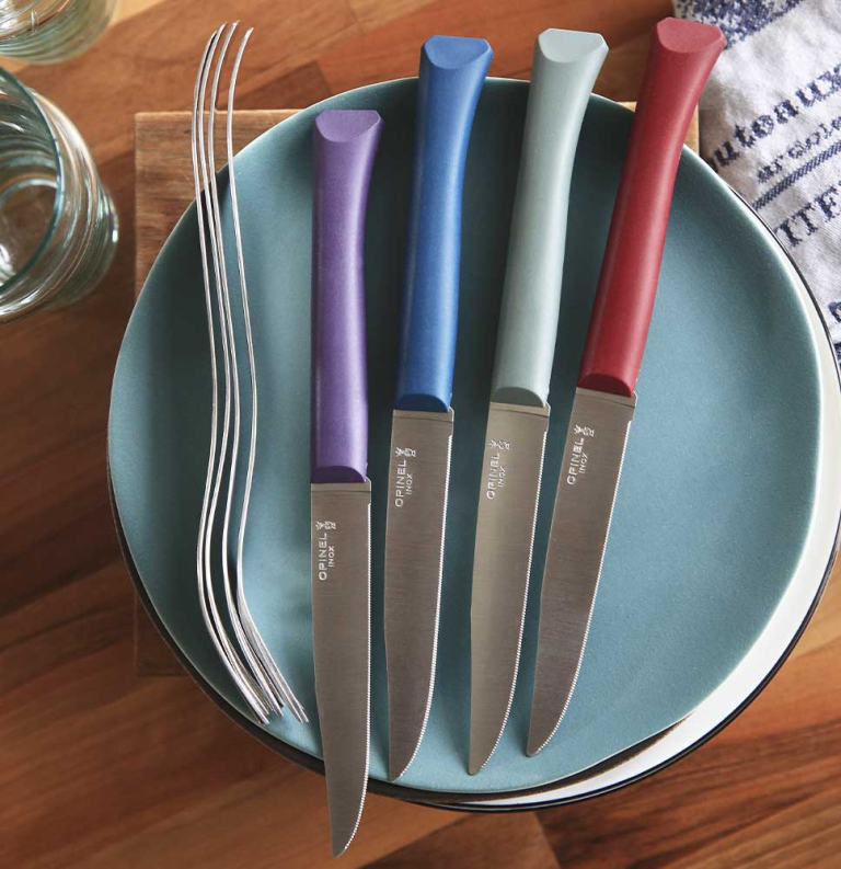 Coffret de 4 couteaux de table Bon Appétit + Glam (Couleurs panachées)