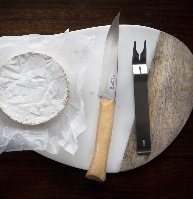 Set de queso: cuchillo + tenedor