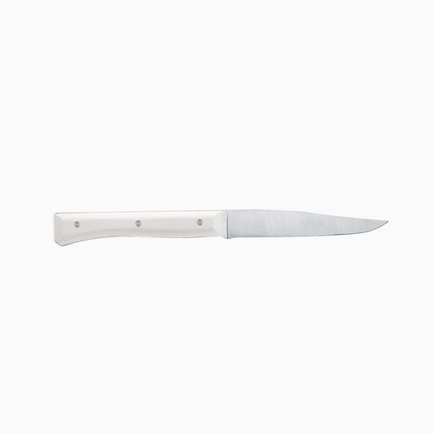 Caja de cuatro cuchillos de mesa blancos Facette