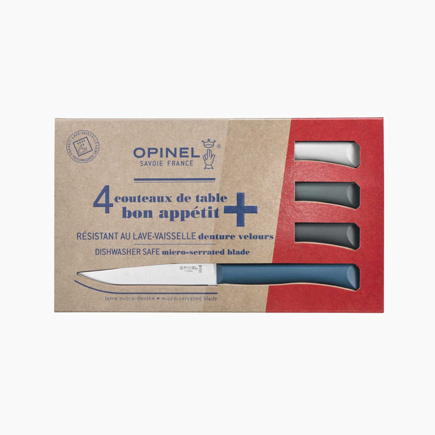 Estuche de 4 cuchillos de mesa Bon Appétit + Tempête (Colores combinados)