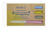 Set of 4 table knives N°125 Bon Appetit Campagne