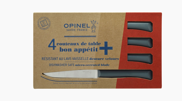 Messerset 4 Tafelmesser Bon Appétit + Anthrazit