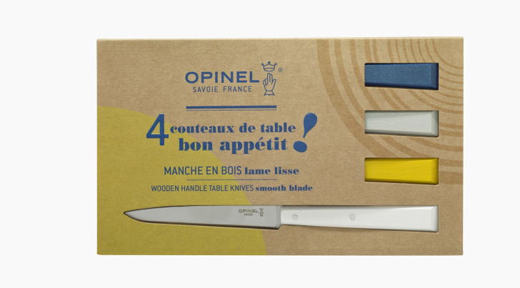 Box mit 4 Tischmessern N°125 Bon Appétit Céleste